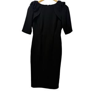 Eva Longoria black short sleeve dress for women in size petite 0